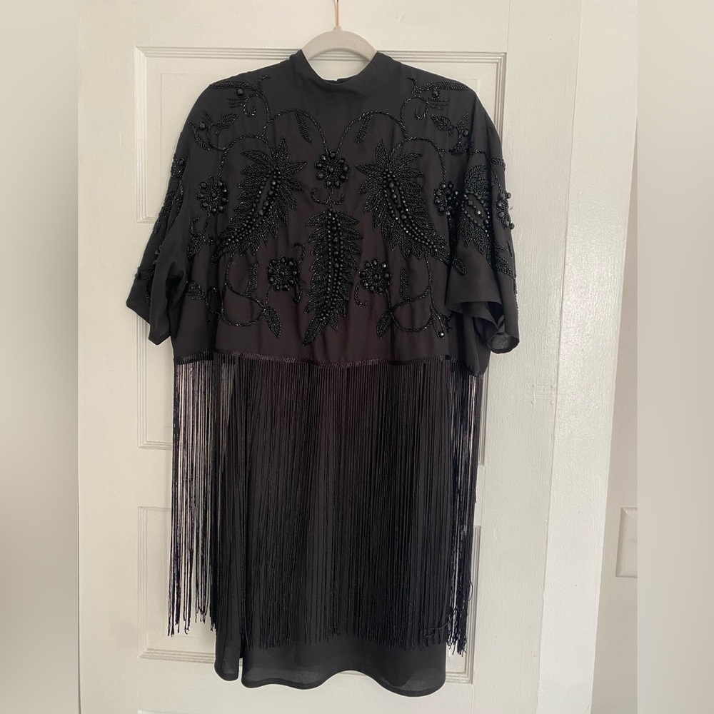 ASOS Black NYE Mini Fringe Dress